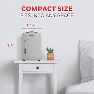 Honeywell 4 Liter Personal Fridge Cools Or Heats & Provides Compact Storage For Skincare, Snacks, Or 6 12oz Cans Honeywell 4 Liter Personal Fridge Cools Or Heats Provides Compact Storage For Skincare Snacks Or 6 12oz Cans