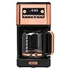 HADEN Generous Brew 14 Cup Coffee Maker with 120 Minute Keep Warm Delay Brew Adjustable Strength Programmable Clock and Anti Drip BlackCopper