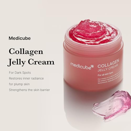 medicube Collagen Jelly Cream- Niacinamide & Freeze-Dried Hydrolyzed Collagen - Boosts skin's barrier hydration and gives 24h Glow & Lifted Look - Korean skincare (1.69 Fl Oz (Pack of 1)) - Image 5