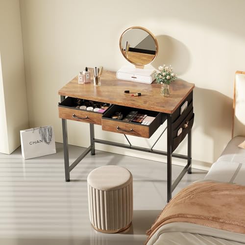 Smalldeskwithdrawers315inchsmallcomputerdeskwithdrawerswritingdeskwithdrawersforsmallspacescompactdeskforsmallspacesmetalframeforpclaptoprusticbrown2 Urban Country Home Decor Small desk with drawers 315 inch small computer desk with drawers writing desk with drawers for small spaces compact desk for small spaces metal frame for pc laptop rustic brown2 urban country home decor