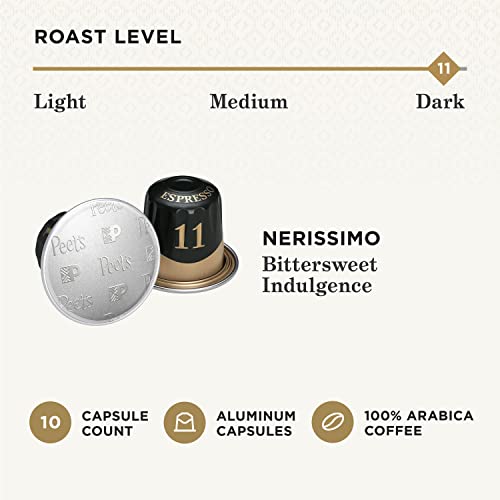 Peets-Coffee-Dark-Roast-Espresso-Pods-Compatible-with-Nespresso-Original-Machine-Nerissimo-French-Roast-Style-Intensity-11-10-Count-1-Box-of-10-Espresso-Capsules Peets Coffee Dark Roast Espresso Pods Compatible with Nespresso Original Machine Nerissimo French Roast Style Intensity 11 10 Count 1 Box of 10 Espresso Capsules