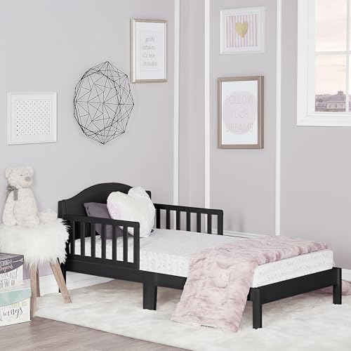 Dream-On-Me-Sydney-Toddler-Bed-in-Black-Greenguard-Gold-Certified-JPMA-Certified-Low-To-Floor-Design-Non-Toxic-Finish-Safety-Rails-Made-Of-Pinewood Dream On Me Sydney Toddler Bed in Black Greenguard Gold Certified JPMA Certified Low To Floor Design Non Toxic Finish Safety Rails Made Of Pinewood
