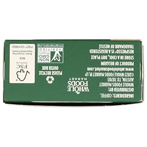 Whole Foods Market Ricco Espresso Pods Medium Bodied Fruity Aromatics Smoky Notes 10 Count