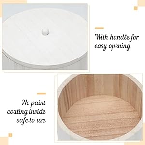 Chunful Coffee Filter Container Wooden Coffee Filter Storage Holder with Lid Farmhouse Bar Accessories Rustic Station Organizer for Storing Various Papers Tea Bags Beans White