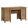 Sauder Cannery Bridge Computer Desk with Storage Drawers Home Office Desk with File Cabinet Drawer in Sindoori Mango
