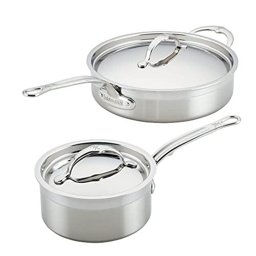Hestan ProBond Professional Clad Stainless Steel 4 Piece Starter Cookware Set Induction Compatible