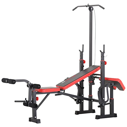 TrainHard-Kraftstation-Hantelbank-mit-vielseitigen-Trainingsmoeglichkeiten