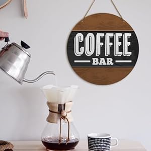 Coffee Bar Sign Decor, Coffee Farmhouse Wood Hanging Sign Decor, Coffee Station Cafe Wall Sign Decorations for Kitchen Coffee Bar Corner, Gift for Woman Man Coffee Lover Coffee Bar Sign Decor Coffee Farmhouse Wood Hanging Sign Decor Coffee Station Cafe Wall Sign Decorations for Kitchen Coffee Bar Corner Gift for Woman Man Coffee Lover