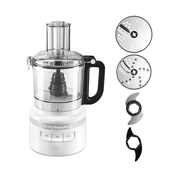Kitchenaid 7 cup food processor plus chop puree knead shred slice kfp0719wh white renewed  urban country home decor