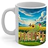   Lovesout-Farmhouse-Fence-Themed-Design-with-Red-Headed-Amazon-Parrot-Coffee-Mug-White-Ceramic-Tea-Cup-11oz-Pet-Owner-Gifts