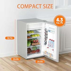   43-CuFt-Mini-Fridge-With-Freezer-Single-Door-Mini-Fridge-w7-Settings-Temperature-Adjustable-Mini-Refrigerator-for-Apartment-Bedroom-Office-Dorm-Grey
