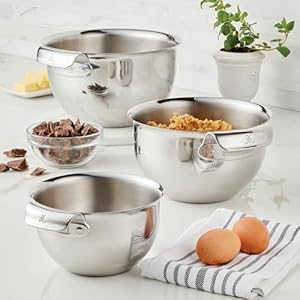 Hestan Provisions Stainless Steel Mixing Bowl Set, 3-Piece Hestan Provisions Stainless Steel Mixing Bowl Set 3 Piece