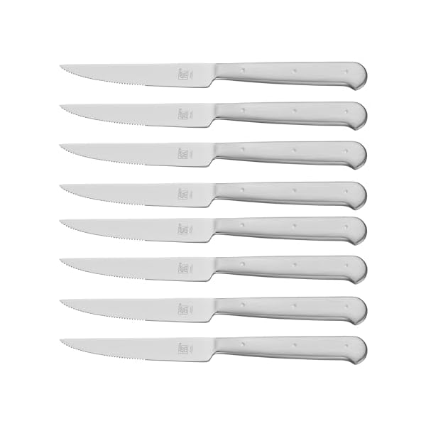 Zwilling porterhouse razor sharp steak knife set of 8 with black presentation case gift set silver  urban country home decor