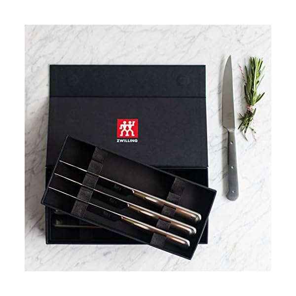 Zwilling porterhouse razor sharp steak knife set of 8 with black presentation case gift set silver  urban country home decor