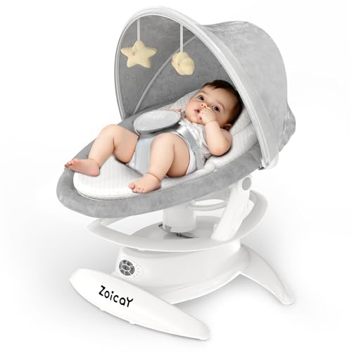 Zoicay-3-in-1-Baby-Swing-for-Infants-to-Toddler-with-Motion-Detection-Portable-Baby-Swing-Removable-Swing-Seat-BT-Enabled-360Rotating-Seat-and-Manual-Remote-with-3-Swing-Modes-5-SpeedsWhite Zoicay 3 in 1 Baby Swing for Infants to Toddler with Motion Detection Portable Baby Swing Removable Swing Seat BT Enabled 360Rotating Seat and Manual Remote with 3 Swing Modes 5 SpeedsWhite