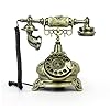 Vintage Rotary Phone Retro Bronze Working Landline Telephone with Redial Classic Desk Phone for Home Office Hotel Decor Functional Decorative Retro Telephone