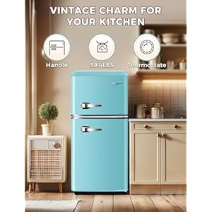   32-CuFt-Fridge-with-Freezer-Retro-Double-Door-Refrigerator-with-7-Level-Thermostat-Adjustable-Removable-Glass-Shelves-for-Bedroom-Office-Apartment-Dorm-Bar-Blue