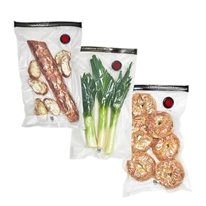 ZWILLING Fresh Save Set 3 pc Vacuum Sealer Bag for Food 2 14 Gallon Sous Vide Bag Reusable Food Storage Bag for Meal Prep Reusable Snack Bags Dishwasher Safe Large Clear