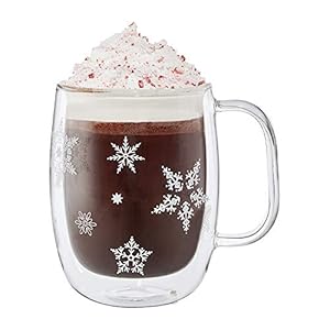 Zwilling sorrento plus 4 pc 12oz double wall glass coffee mug set  urban country home decor