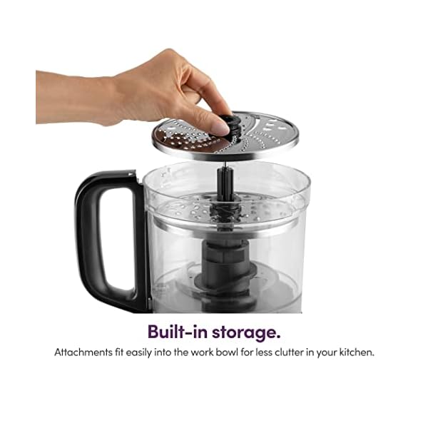   nutribullet-NBP50100-Food-Processor-450-Watts-with-7-Cup-Capacity-and-Stainless-Steel-Slice-Shred-Chop-and-Dough-Attachments-Black