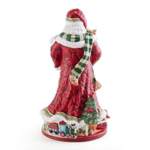   Fitz-and-Floyd-Holiday-Home-African-American-Santa-Ceramic-Figurine-Multicolored