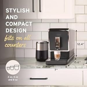 Tchibo Automatic Espresso Coffee Machine with Induction Milk Frother for Rich Creamy Froth Built in Grinder No Coffee Pods Needed Blue