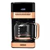HADEN Quintessential 12 Cup Brew Coffee Maker 120 Min Keep Warm Delay Brew Adjustable Strength Programmable Clock 30s Anti Drip BlackCopper