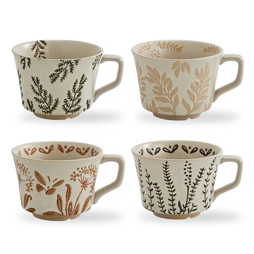 12ozrusticceramiccoffeemugsetof4handmadepotterycountrysidecoffeemugswithbighandleforlatteteamilkhotcocoadishwashermicrowavesafeplants  Urban Country Home Decor 12oz rustic ceramic coffee mug set of 4 handmade pottery countryside coffee mugs with big handle for latteteamilkhot cocoadishwasher microwave safeplants  urban country home decor