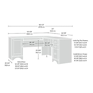Sauderharborviewcomputerdesk6614dx6614wx3028hsaltoakfinish Urban Country Home Decor Sauder harbor view computer desk 6614d x 6614w x 3028h salt oak finish urban country home decor