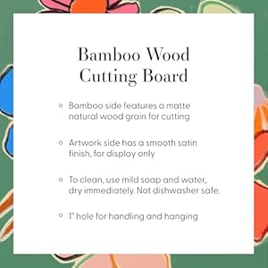 SSociety6 Bamboo Cutting Board- Kitchen Decor by Burcu Korkmazyurek - Unique Cutting Boards for Kitchen, 16" x 10.5" x 0.5", Summer Botanical Garden IX SSociety6 Bamboo Cutting Board Kitchen Decor by Burcu Korkmazyurek Unique Cutting Boards for Kitchen 16 x 105 x 05 Summer Botanical Garden IX