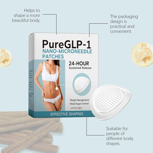 Smgt-Glp-1-Nano-Patch-Nano-Mic-ro-Needle-Patch-Schlankheits-Pads-mit-Natuerlicher-Formel-Sichtbare-Hautstraffung-Weiss-fuer-Frauen-Maenner-Anwendung