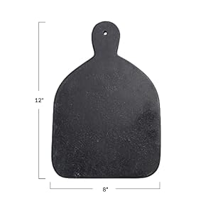 Bloomingville wide marble cutting or charcuterie board with handle black  urban country home decor