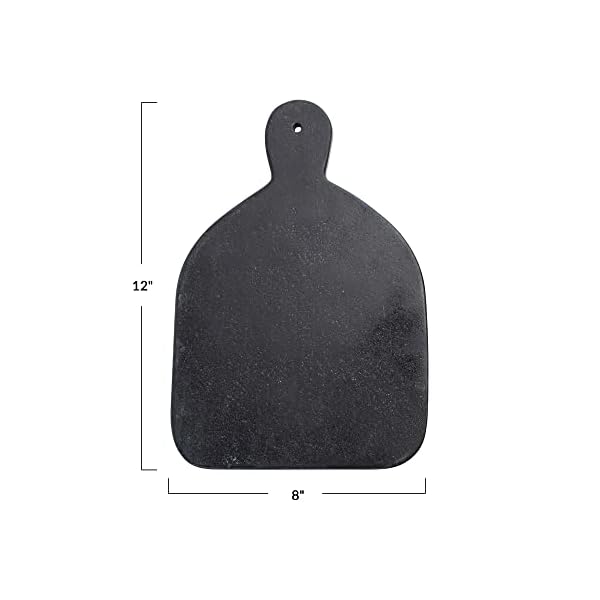 Bloomingville wide marble cutting or charcuterie board with handle black  urban country home decor