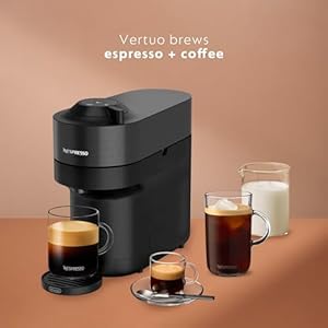 Nespresso Vertuo Pop Coffee and Espresso Machine by DeLonghi Liquorice Black