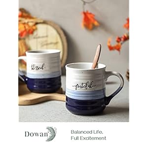 Dowan20ozcoffeemugslargemugswithwordblessedgratefulporcelaincoffeecupthankyougiftsformomdadsetof2  Urban Country Home Decor Dowan 20 oz coffee mugs large mugs with word blessed grateful porcelain coffee cup thank you gifts for mom dad set of 2  urban country home decor