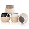 Ceramic espresso cups set of 4 45oz capacity cortado macchiato coffee mugs for nespresso machine espresso glasses demitasse cups tazas de cafe espresso accessories expresso coffee cup  urban country home decor