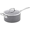 Zwilling vitale 4 qt nonstick saucepan with handle helper and lid aluminum scratch resistant made in italy gray  urban country home decor