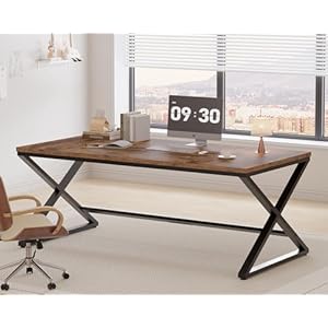 Lvbrusticlargehomeofficedesk708longandwidecomputerdeskwoodmetalworkdeskforstudywritinggamingfarmhousedualmonitorworkstationexecutivedeskcomputertablerusticbrown  Urban Country Home Decor Lvb rustic large home office desk 708 long and wide computer desk wood metal work desk for study writing gaming farmhouse dual monitor workstation executive desk computer table rustic brown  urban country home decor