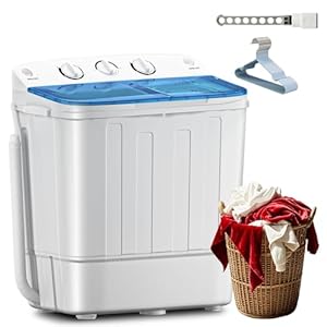 Transportable Twin Tub 18lbs Washing Machine with ...