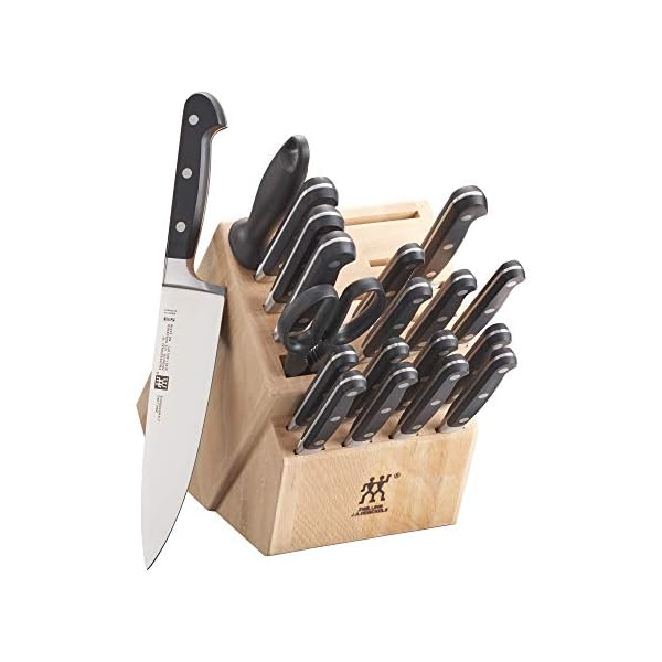 Zwilling professional s 20 piece razor sharp german block knife set made in company owned german factory with special formula steel perfected for almost 300 years dishwasher safe  urban country home decor