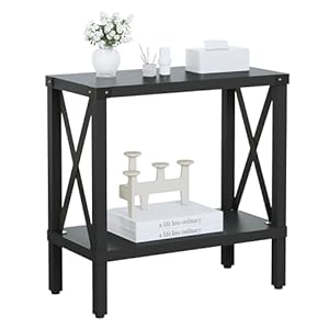   Narrow-End-Table-Large-Sofa-Side-Table-Farmhouse-Nightstand-with-Storage-Shelve-Slim-Bedside-Table-for-Living-Room-Bedroom-Lounge-Black-MLBZ17B