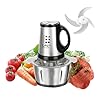 12 Cup Food Processors with Handle Meat Grinder Veggie Chopper with Stainless Steel Bowl 300W Electric Food Processors3 Speed1 pieces 4 Spatula for Baby FoodMeatVegetablesFruits