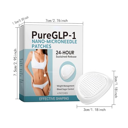 Smgt-Glp-1-Nano-Patch-Nano-Mic-ro-Needle-Patch-Schlankheits-Pads-mit-Natuerlicher-Formel-Sichtbare-Hautstraffung-Weiss-fuer-Frauen-Maenner-Anwendung