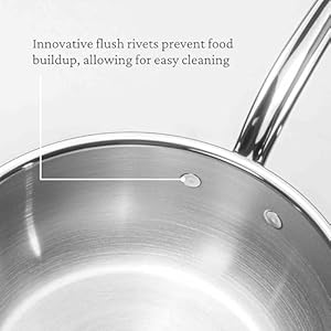 Hestan ProBond Professional Clad Stainless Steel All In One Pan 5 Quart with Helper Handle Induction Compatible