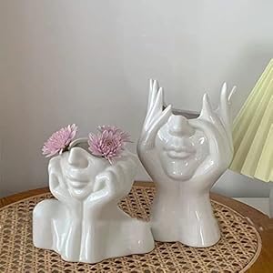 Female Form Face Vase Art Vase for Home Office Decor Ceramic Body Vase Female Form Ideal Shelf DecorModern Farmhouse Table DecorSmall Vase Bookshelf Decor