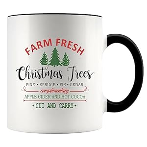 Farm Fresh Christmas Tree Mug Farmhouse Christmas Gift Christmas Mug Farmhouse Coffee Mug