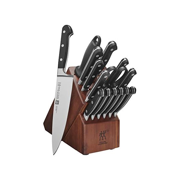 Zwilling professional s 16 piece razor sharp german block knife set with acacia block made in company owned german factory with special formula steel perfected for almost 300 years dishwasher safe  urban country home decor