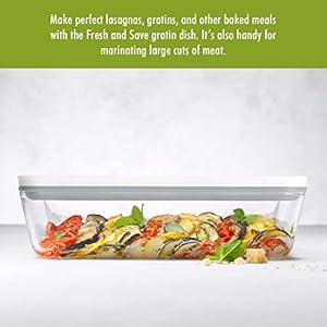 Zwilling fresh save large vacuum sealer container casserole dish with lid brownie pan lasagna pan pizza pan 115 x 79 x 32 inch  urban country home decor