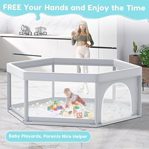   Baby-Playpen-65x65-Inch-Hexagonal-PlayPens-for-Babies-and-Toddlers-Play-Pen-for-Indoor-Outdoor-Sturdy-Safety-Baby-Play-Yard-with-Soft-Breathable-Mesh
