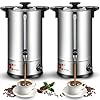 Baderke 2 pack commercial stainless steel percolator coffee maker 8l 50 cup coffee urns pot large hot water tea dispenser for party wedding home classic  urban country home decor